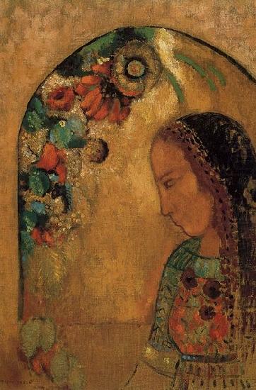 Odilon Redon Lady of the Flowers china oil painting image